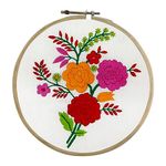 Embroiderymaterial Kit For Beginners & Kids To Learn Basic Cross Stitch Embroidery/Digital Printed Cloth Fabric, Instructions Papers, Threads & Needles All Materials Included, Multicolor