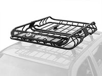 Tyger Auto TG-RK1B902B Heavy Duty Roof Mounted Cargo Basket Rack, L47 x W37 x H6, Top Luggage Carrier,Black