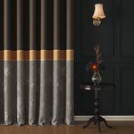 Story@Home Whiteout Digital Print Curtains for Window 5 Feet Long 1 Piece, Thermal Insulated, Room Brightening Window Curtains | Elegant Curtains for Living Room, Bedroom, (118 x 152 cm, Dark Brown)