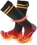 ROCKBROS Heated Socks for Men Women Rechargeable Up to 8 Hours 5000mAh Winter Foot Warmers Electric Socks Washable for Outdoors Hunting Skiing Hiking Work Fishing