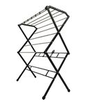 DRY LINE Cross - Folding Cloth Drying Stand Basic Cloth Dryer with Stainless Steel/Rust Proof 35 inch rods Multilayer Made in India