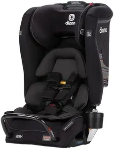 Diono Radian 3RXT SafePlus, 4-in-1 Convertible Car Seat, Rear and Forward Facing, SafePlus Engineering, 3 Stage Infant Protection, 10 Years 1 Car Seat, Slim Fit 3 Across, Black Jet