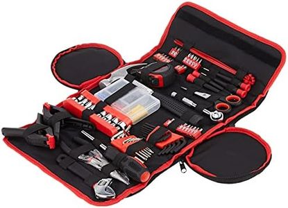 86-Piece Household Hand Tool Set with Roll-Up Bag – Tool Kit with Screwdrivers, Pliers, Wrenches, and More – Great for the Home or Car by Stalwart