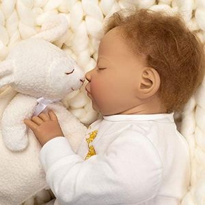 Paradise Galleries Newborn Reborn Baby Doll with Magnetic Pacifier, Wishes and Dreams, 21 inch Sleeping Newborn Girl in GentleTouch Vinyl, 6-Piece Doll Gift Set