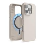 elago Magnetic Silicone Case Compatible with iPhone 16 Pro Case 6.3 Inch Compatible with All MagSafe Accessories - Built-in Magnets, Soft Grip Silicone, Shockproof [Stone]