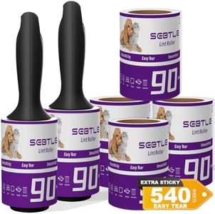 Sebtle Lint Roller, 540 Sheets Extra Sticky Pet Hair Remover Roller for Clothes Sofa Carpet Couch Sweater Furniture, Cats Dogs Pet Hair Remover, 2 Handles w/ 6 Refills