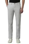 Louis Philippe Men's Mid Rise Slim Pants (LYTFCSLPP91966_Grey, 34