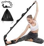 Xugoox Foot Stretching Belt Foot Stretch Strap, Foot & Leg Stretcher Yoga Stretching Strap with10 Adjustable Loops Fitness Stretching Strap Improve Flexibility Stretch Bands for Physical Therapy, Pilates, Dance & Gymnastics