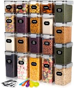 Otauoaea Contenitori Ermetici per Alimenti - 20 Pezzi Contenitore Plastica Con Coperchio - Senza BPA - Set Barattoli Cucina per Cereali,Pasta,Riso e Caffè