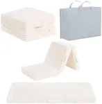 Givjoy Foldable Floor Mattress for Kids, Toddler Washable Tri Folding Floor Nap Mat for Sleeping Daycare, Child Trifold Futon Sofa Bed with Storage Bag for Girls and Boys