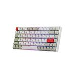 NEWMEN GM840 75% Mechanical Keyboard TKL,Wired&Wireless Keyboard,USB-C&2.4G&Bluetooth Anti-Ghosting RGB backlight grammable Gaming Keyboard for Win&Mac&Android,Gateron switch (G-Red)