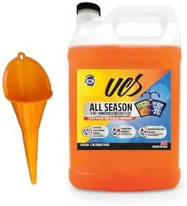 UCS Windshield Washer Fluid Bundle – 1 Gallon All-Season De-Icer + Durable Funnel | Cold Weather Windshield Cleaner | Bug Remover | Rain Sensor Safe | Water Beading | Streak-Free