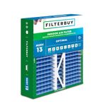 Filterbuy 20x20x5 Air Filter MERV 13 Optimal Defense (1-Pack), Pleated HVAC AC Furnace Air Filters Replacement for Honeywell FC100A1011 and Lennox X0585 (Actual Size: 19.63 x 19.81 x 4.38 Inches)