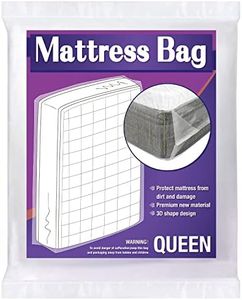 Mattress Bag for Moving Storage, 5 Mil Heavy Duty Bed Mattress Cover, Super Thick and Tear Resistant (Queen)