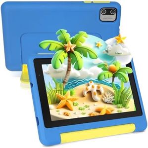 MUISOO Tablet für Kinder, Tablet mit 7 Zoll für Kinder, 8GB RAM + 64GB ROM, 128 GB Expand, Kindersteuerung, Software für Kinder vorinstalliert, Dual-Kamera (blau)