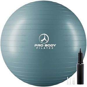 ProBody Pilates Ball Yoga Ball Exercise Ball, Balance Ball or Pregnancy Ball for Stability, Yoga Ball Chair, Therapy Ball Workout Ball or Birthing Ball for Pregnancy (Slate, 75 cm)