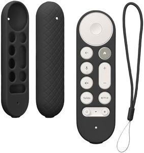kwmobile Case Compatible with Google TV Streamer 4K Case - Soft Silicone Cover for Remote Control - Black