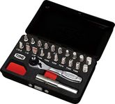 Tone BRS20MBK Bit Ratchet Set, Bit Insertion & 0.25 inch (6.35 mm) (1/4 inch), Black, 22 Pieces