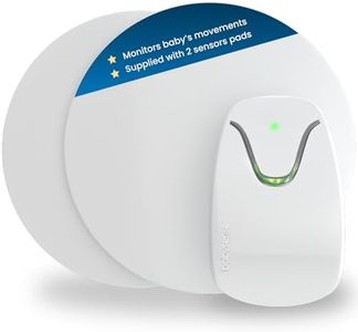 Babysense 7 Baby Breathing Monitor, Real-Time Alerts for No Breathing Movement, Medically Certified, Tracks & Notifies for Breathing Motion Irregularity, Full Bed Coverage with 2 Sensor Pads