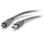 C2G 3.0 USB-C to USB-A 6 Feet Long Video Cable Black (28832)