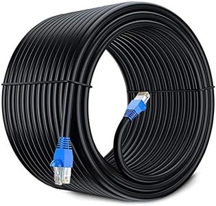 Aurum Cables CAT6 300 ft Outdoor Waterproof - CCA - Direct Burial Ethernet Network Cable with Crimp Tool - 550 Mhz