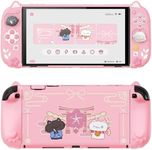 playvital Cherry Blossoms Kitten Protective Case for Nintendo Switch 2 with Stand | Cute Cat Ear & Paw Silicone Grips, Dockable Hard Shell, 2 Joystick Caps | Full-Body Protection Cover, Pink