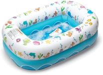 Mommy's Helper | Inflatable Under The Sea Baby Bathtub, Collapsible Safe Baby Bath Tub with Anti-Sliding Saddle Horn Seat, Must Have Travel Toddler Bath, Portable Bathtub Recommended Months 6 to 24