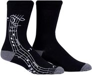 Sock It To Me, Men's Crew, Fun Novelty Socks, Music is My Forte, One Size