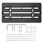 RED WOLF Front License Plate Bracket Holder Frame Tag Universal for Car Truck Van SUV with 6 Screws and Wrench Kit Black Easy Mount