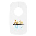 Kickass Tees Accio Milk 1 Baby Bib One Size White Funny Cute Harry Gift Potter New Born Baby