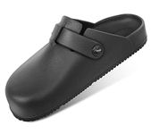 Bigant Womens Clogs,Mercy Mules for Womens Nurse Shoes-Slip on Garden Work Shoes(Black7.5-8 Women/6-6.5 Men)