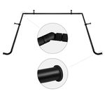 Meriville 1-Inch Diameter Bay Window Curtain Rod Set for Bayview Windows, Black Finish