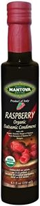 Mantova Organic Raspberry Balsamic Vinegar of Modena, Perfect for Salad Dressing, Pasta Salad, Ice Cream and Cocktails, 8.5 oz