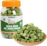 Cat Grass Treats Cubes - 80g Natural Freeze Dried Cat Grass Teething Stick Cat Treats Snacks Edible Cat Chew Toys for Hairball Removal Teeth Cleaning