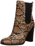 Kenneth Cole New York Women's Justin Heeled Ankle Bootie Boot, Medium Brown, 4 UK