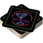 Personalised Beer Mats Pack of 24 - Absorbent Recyclable Cardboard Drink Mat Coasters 95mm x 95mm x 1mm Square - Accessories for Home Bars Pubs - CO-CARD-RA841-24 - ADD YOUR TEXT