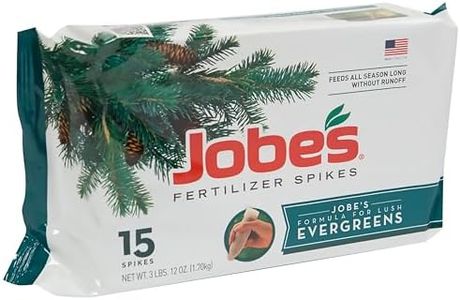 Jobe’s Slow Release Evergreen Fertilizer Spikes, Easy Plant Care for Cypress, Arborvitae, Pine, Cedar, and Many More Acid Loving Trees, 15 Count