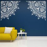 Kainchi Baba India Mandala Art" Stencil for Wall Decor/DIY Painting-Stencil in Plastic Sheet (Multi-Coloured, 16 X 24-inch)