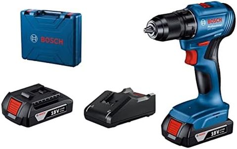 BOSCH GSR 185-Li Professional Kit | Brushless Motor | Speed (1st/2nd)- 0-500/0-1900 RPM | Chuck Size 13 mm | Manufacturing & Construction Use | 1 18V Battery & 1 charger Included| 1 Yr Warranty