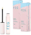 FEG Eyelash Enhancer Rapid Eyelash Growth Serum with Natural Ingredients | Lash Serum for Growing Naturally Thick, Full, and Long Eyelashes | Stimulates Natural Eyelash Growth | 2-Pack of 3ml Tubes