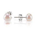 PAVOI Sterling Silver Freshwater Cultured Stud Pearl Earrings - 8.5mm AAA Quality