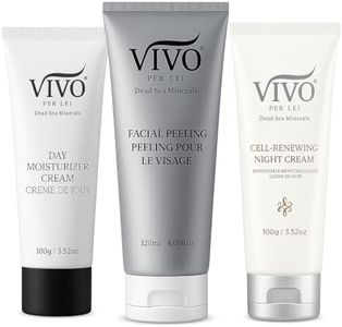 Vivo Per Lei Dead Sea Day Cream - Night Cream and Facial Peeling - Set of 3 - Anti Aging Skin Care For Men and Women- 11.09 FL OZ