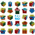 ASONA 48 Pack Mini Cubes Bulk, Puzzle Cubes, 1.18in 3×3×3 Cube Set, Stress Relief Toys, Party Favors Cube, Birthday Party Gifts, Party Supplies for Kids Boys and Girls, Easter Basket Stuffers