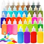 36Pcs Art Sand,36 Colored Scenic Sand,DIY Arts Crafts Sand Kit for Kids Painting,Wedding Decoration,Sand Bottles(1.25oz)