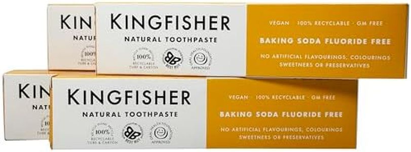 Kingfisher | Baking Soda & Mint Toothpaste | 4 x 100ml