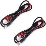 Ruimou 2Pcs BNC-Q9 to Double Alligator Clip Test Cable 1.5M/4.9FT for Oscilloscope, Signal Generators, Video Surveillance