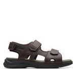 Clarks Men's Walkford Walk Sandal, Dark Brown, 6.5 UK