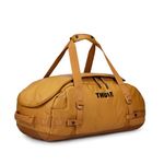 Thule Chasm 40L Duffel Bag, Durable Water-Resistant Recycled Materials, Wide Mouth Opening, Removable Backpack Straps, Zipper Pockets for Organization, Compression Straps - Golden Brown