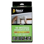 Duck Brand MAX Strength Rolled Window Insulation Kit, 62 in. x 210 in, Clear, Covers Up to 10, 3' x 5' Windows,10-Pack (288070)