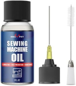 SMAPHY Sewing Machine Oil with Oil Applicator and Dual-Ended Brush, Clear Machine Oil for Lubrication of All Sewing Machine Moving Parts